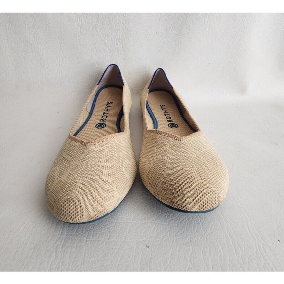 Rothy's The Flat Retired Sahara Gold Giraffe Print Flats size 11 - Picture 3 of 12